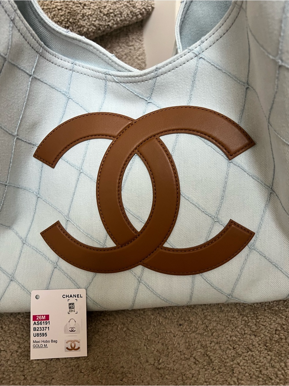 Chanel coco beach denim bag tote 26M - Picture 3 of 5